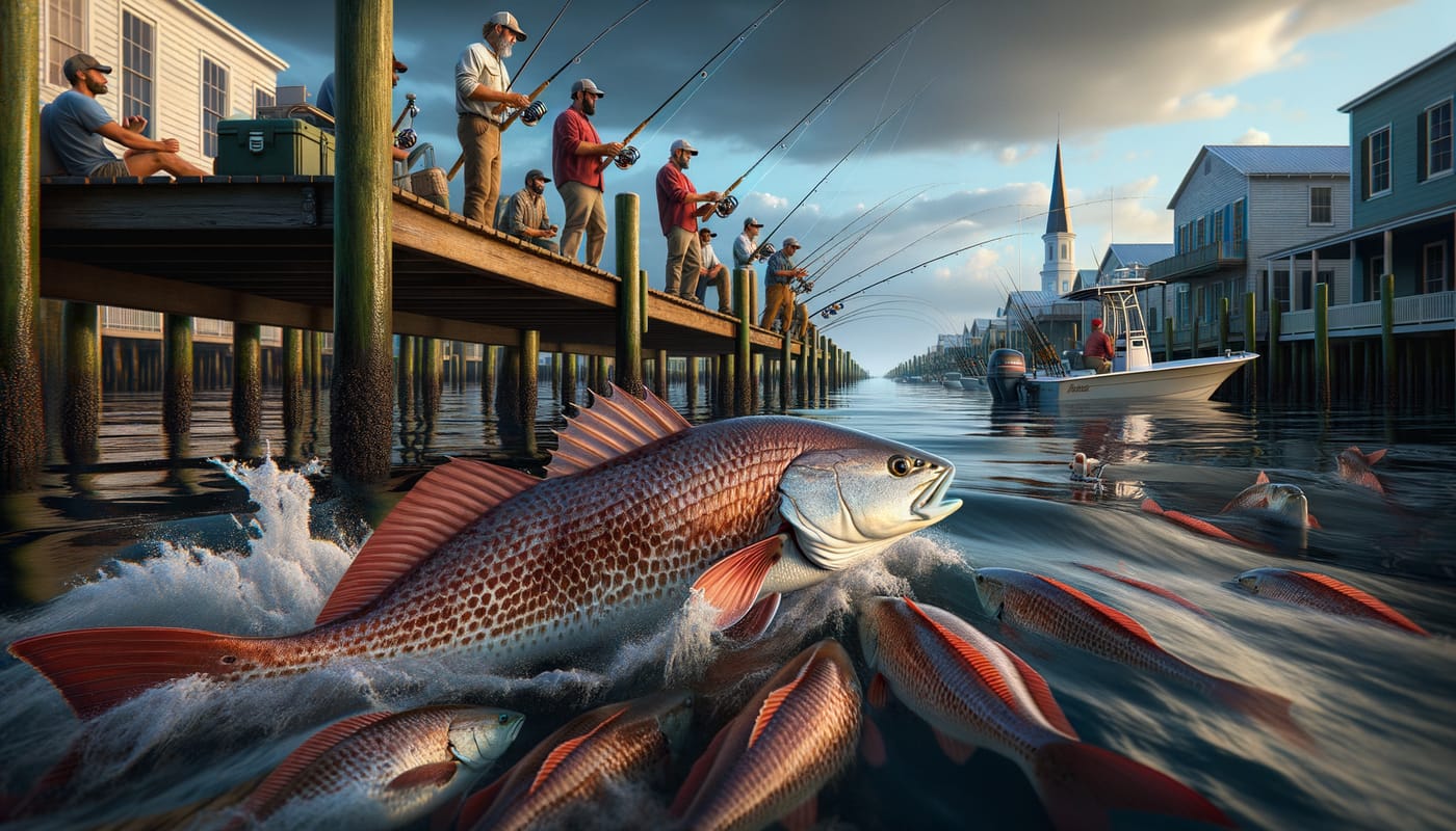 Photorealistic contextual image for: Venice, Louisiana: A Premier Destination for Redfish Angling